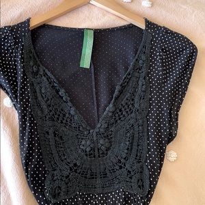 Place black polka dot mini dress